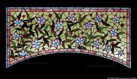 "Floral Transom" Stained Glass Window