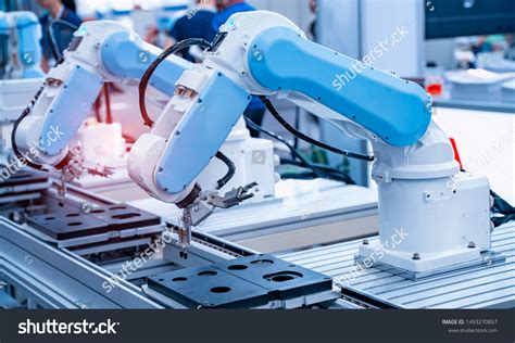 Automatic Robot Smart Factory Assembly Line Stock Photo 1493270897 ...