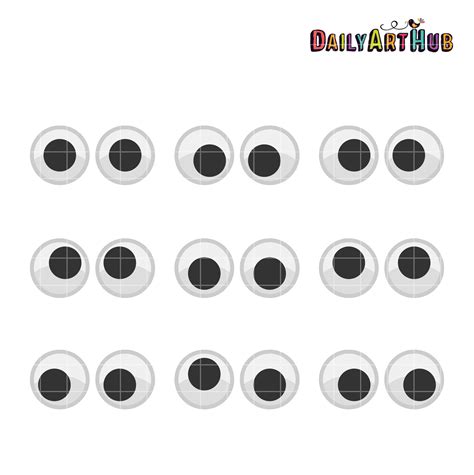 Googly Eyes Clip Art Set – Daily Art Hub – Free Clip Art Everyday