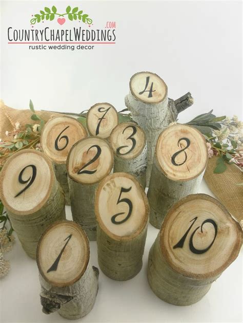 This listing is for a set of rustic wedding table numbers. They are ...