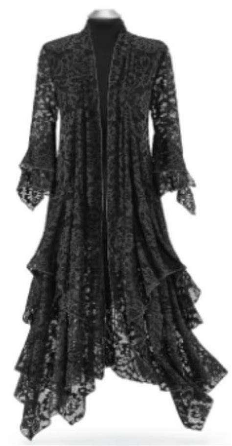 Classic Black Lace Stevie Nicks Vintage Style Bohemian Deluxe Duster - Etsy