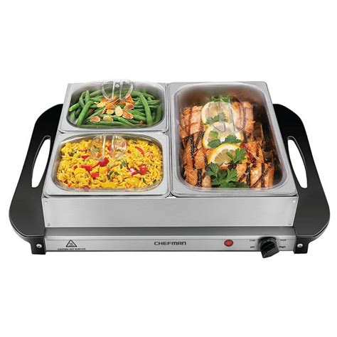 Chefman Electric Buffet Server + Warming Tray w/ Adjustable Temperature - Walmart.com - Walmart.com