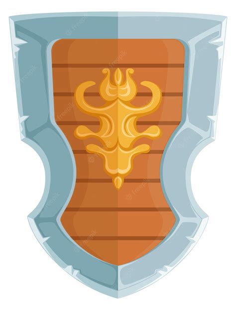 Premium Vector | Medieval shield icon cartoon fantasy knight symbol