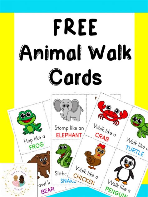 Animal Walk Cards Free Printable - FREE Printable A-Z