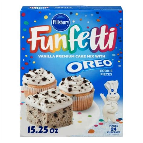 Pillsbury Funfetti Vanilla Cake Mix with OREO Cookie Pieces, 15.25 oz - Fry’s Food Stores