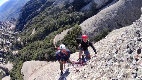 Barcelona, Montserrat, Guided Rock Climbing. 1-day trip. Certified leader