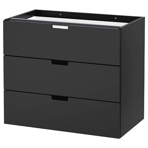 NORDLI Modular 3-drawer chest - anthracite - IKEA