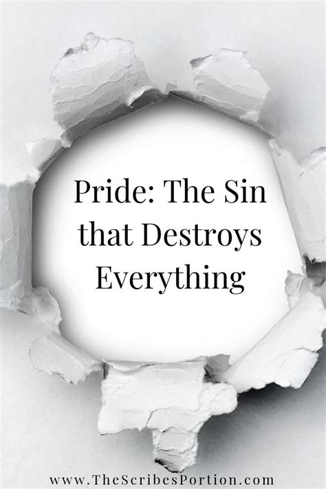 Pride: The Sin That Destroys Everything | Pride quotes, Pride in the bible, Sin quotes