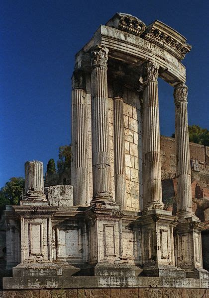 The Majestic Columns of the Temple of Vesta