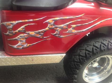 Golf Cart Tribal Flame Flames Graphics Decal Decals EZGO Club | Etsy