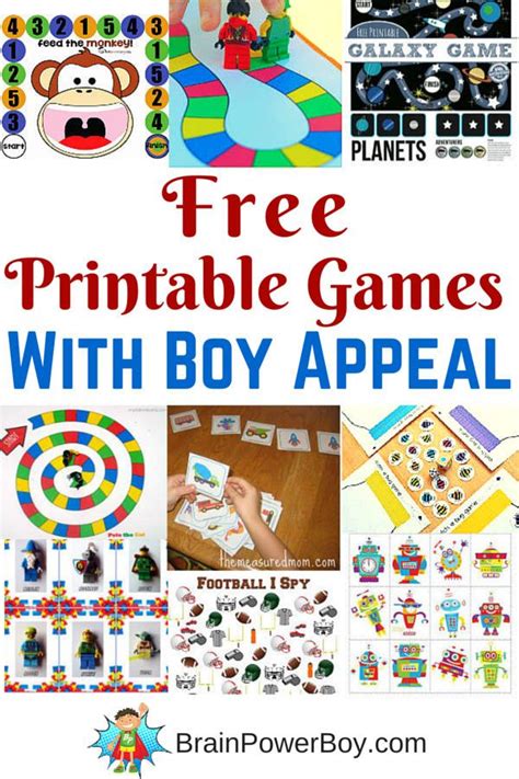 Free printable games for boys – Artofit