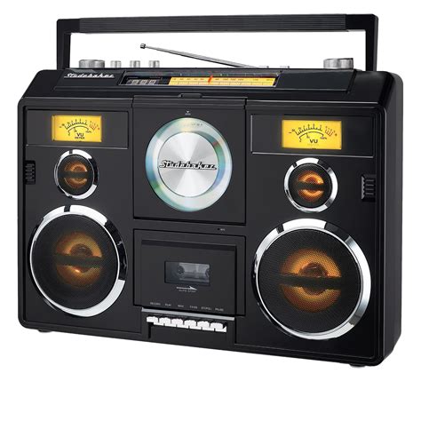 Studebaker 80's Retro Bluetooth Boombox w/Radio, Cassette & CD Player ...