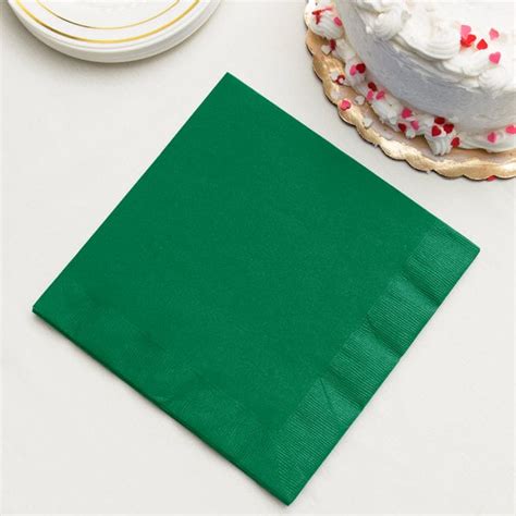 Emerald Green 3-Ply Dinner Napkin, Paper - Creative Converting 59112B - 25/Pack