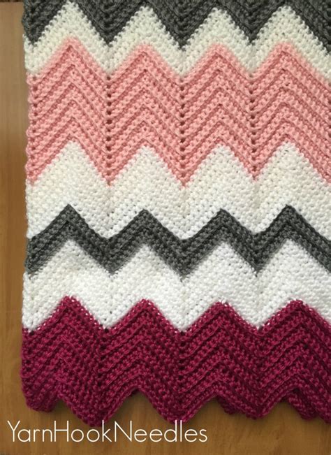 Modern Crochet Chevron Blanket with FREE Pattern! - YarnHookNeedles ...