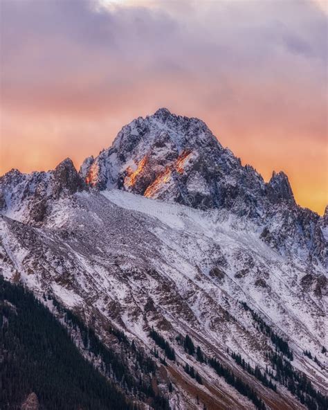 Mount Sneffels at Sunrise stock image. Image of outdoor - 114167693