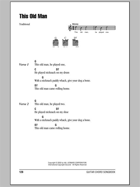 This Old Man by Traditional - Guitar Chords/Lyrics - Guitar Instructor