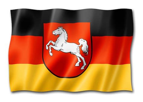 Premium Photo | Lower saxony state flag germany