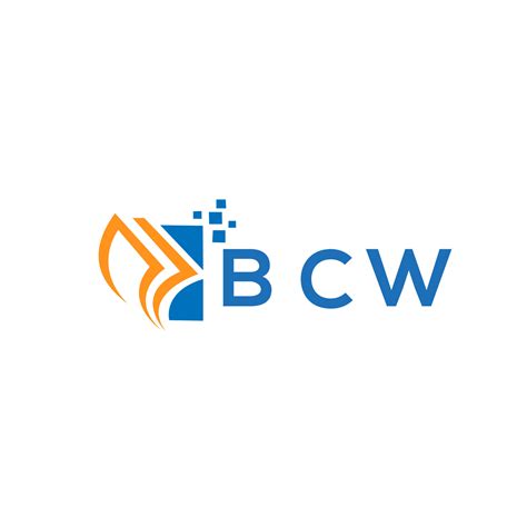 BCW credit repair accounting logo design on white background. BCW ...