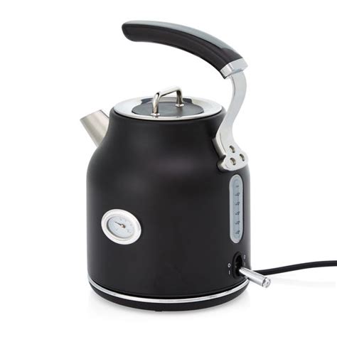 Retro 1.7L 3KW Matt Black Kettle | Dunelm