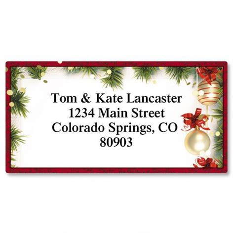Christmas Twilight Border Return Address Labels | Colorful Images