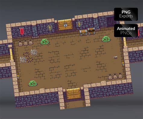 Top-down-pixel-art-Dungeon-two-levels-preview-4 | Game Art Partners