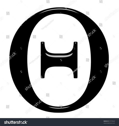 3d Greek Letter Theta Stock Photo 57475624 : Shutterstock