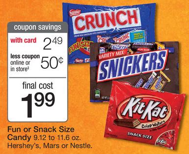 Halloween Candy Bags 99¢ at Walgreens With Snap Bonus Rebate!