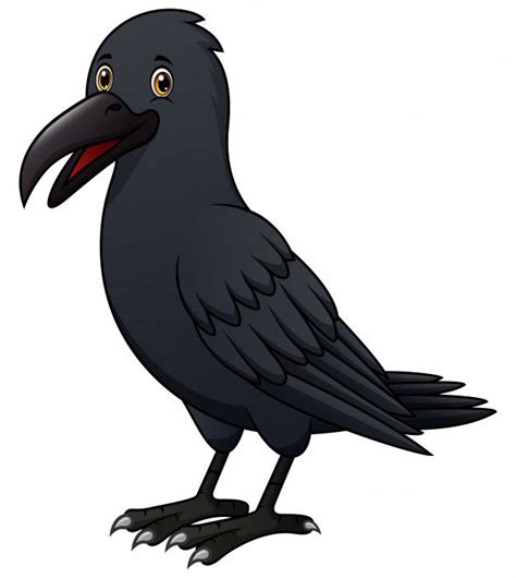 Cartoon Crow Isolated | Crow, Crow flying, Cartoons vector