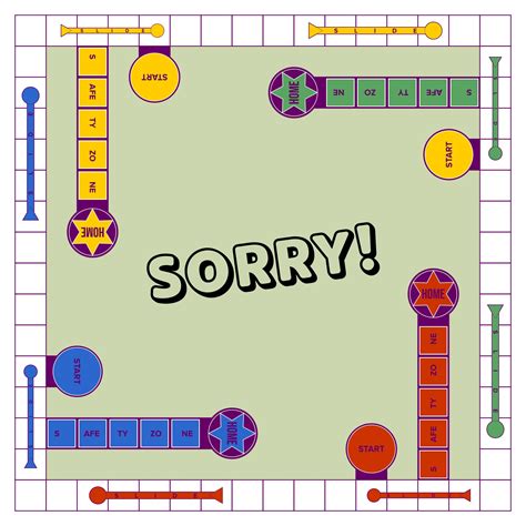 Sorry Board Game Pieces - 10 Free PDF Printables | Printablee