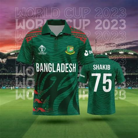 Bangladesh Cricket Team World Cup Jersey Player Edition - Jhoori