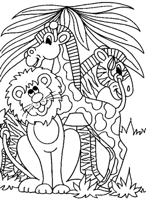 Cute Wild Animal Coloring Pages | Jungle coloring pages, Animal ...