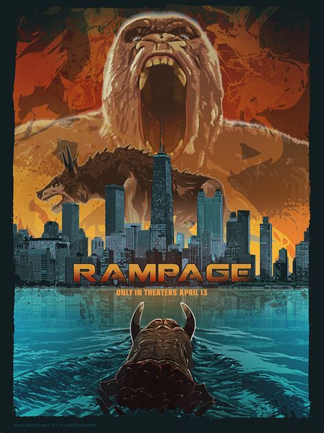 Warner Bros is pleased to share the new artwork by Poster Posse for Rampage starring Dwayne “The ...