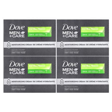 Dove Men+Care Body + Face Bar Extra Fresh 4 Bars - 3.75 oz (106 g) Each ...