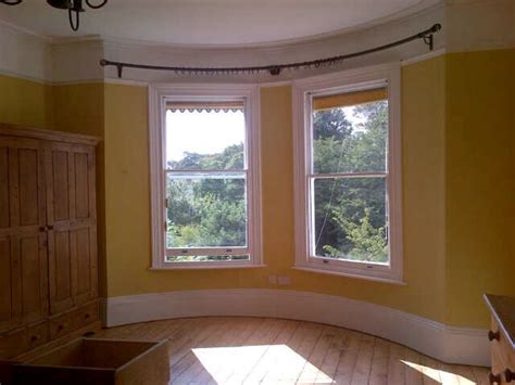 Curtain pole for curved bay window with only three brackets Door ...