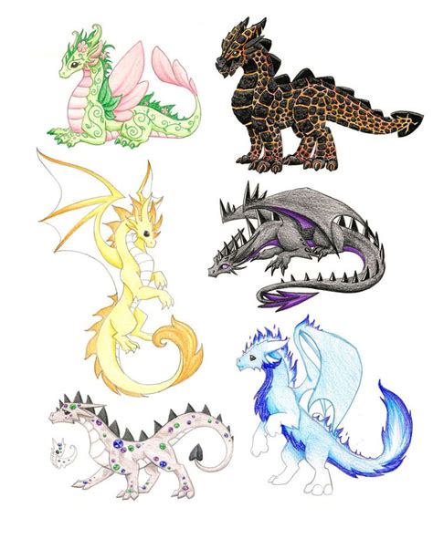 Elemental Concepts 2 by DragonsAndBeasties on deviantART | Cute dragon drawing, Dragon art ...