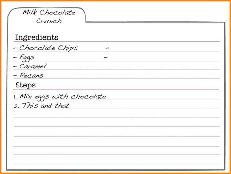 14 Blank Word Recipe Card Template Free For Free with Word Recipe Card ...