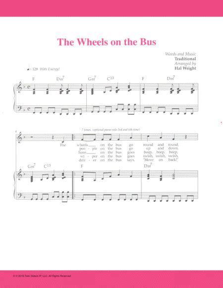 The Wheels on the Bus (arr. Hal Wright) Sheet Music | Hal Wright | Piano & Vocal