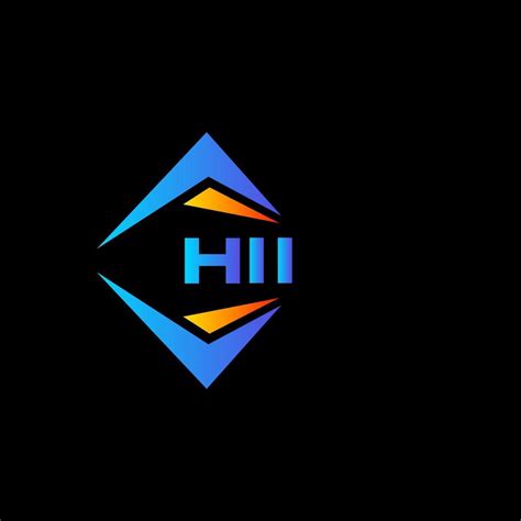 HII abstract technology logo design on Black background. HII creative initials letter logo ...