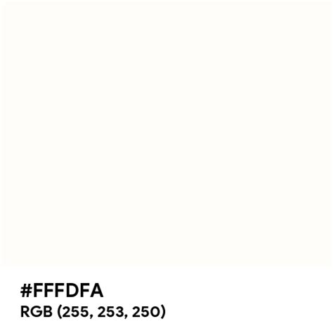 Best White color hex code is #FFFDFA