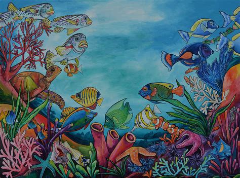 Ocean Underwater Coral Reef Painting