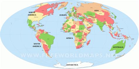 Labeled World Map Printable | Free Printable Maps