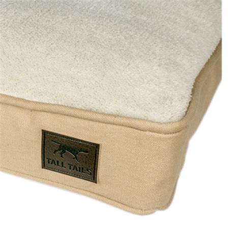 Tall Tails Cushion Bed Khaki — Jeffrey's Natural Pet Foods