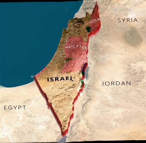 Israel Terrain Topography Elevation DEM Geography Landscape free 3D ...