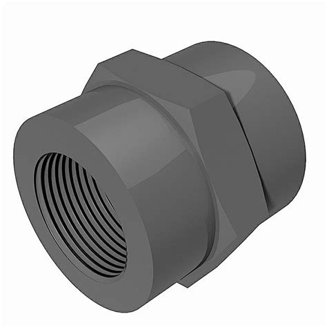 Threaded socket PVC-U - BSP female - 3D CAD download file