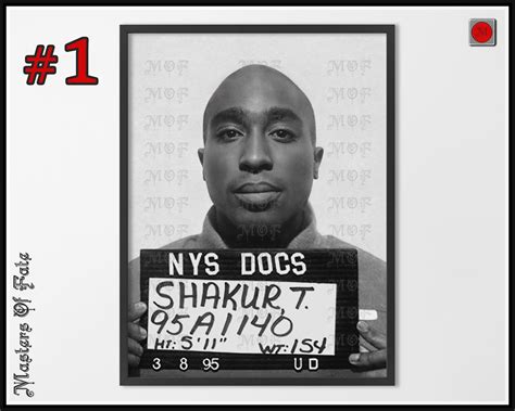 Tupac Shakur Mugshot Poster 2Pac REMASTERED #39 MUG – Masters Of Fate