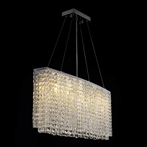 Rectangular Raindrop Crystal Pendant Light - Sofary Lighting