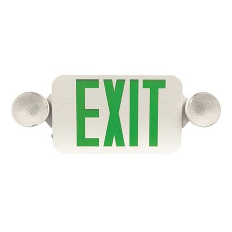 Emergency High Output LED Exit Combo Battery Backup Sign – Green ...