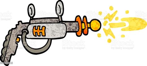 Grunge Textured Illustration Cartoon Ray Gun Stock Illustration ...