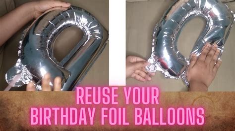 How to Deflate a Foil Balloon || How to Release Air from Foil Ballon ...