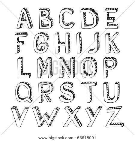 Sketch Alphabet Font Vector & Photo (Free Trial) | Bigstock